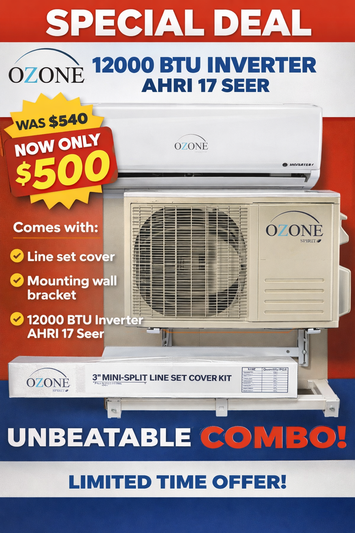 12,000 BTU Mini Split System – 18 SEER2, Wi-Fi