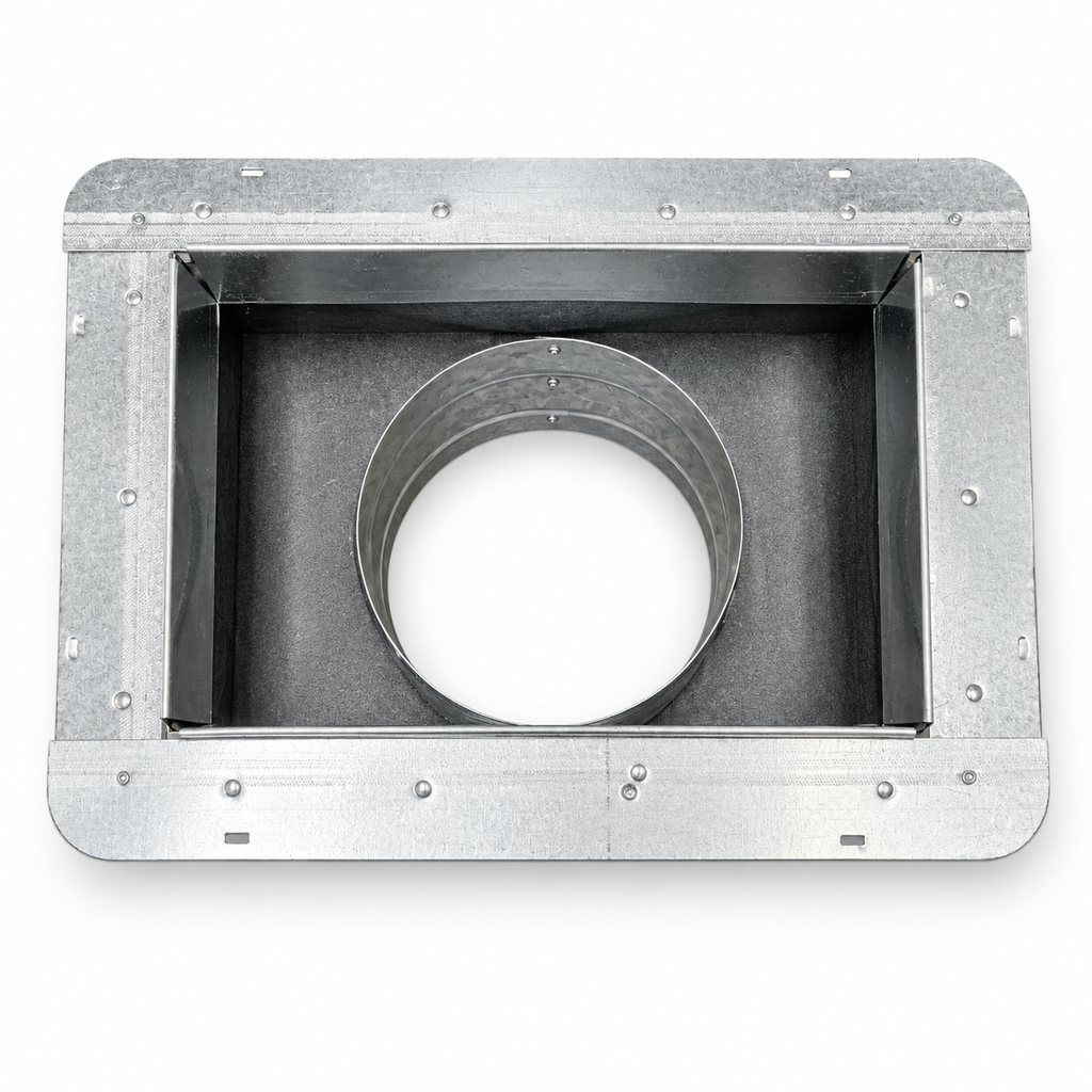 Boot aislado R6 rectangular con cuello redondo, vista superior