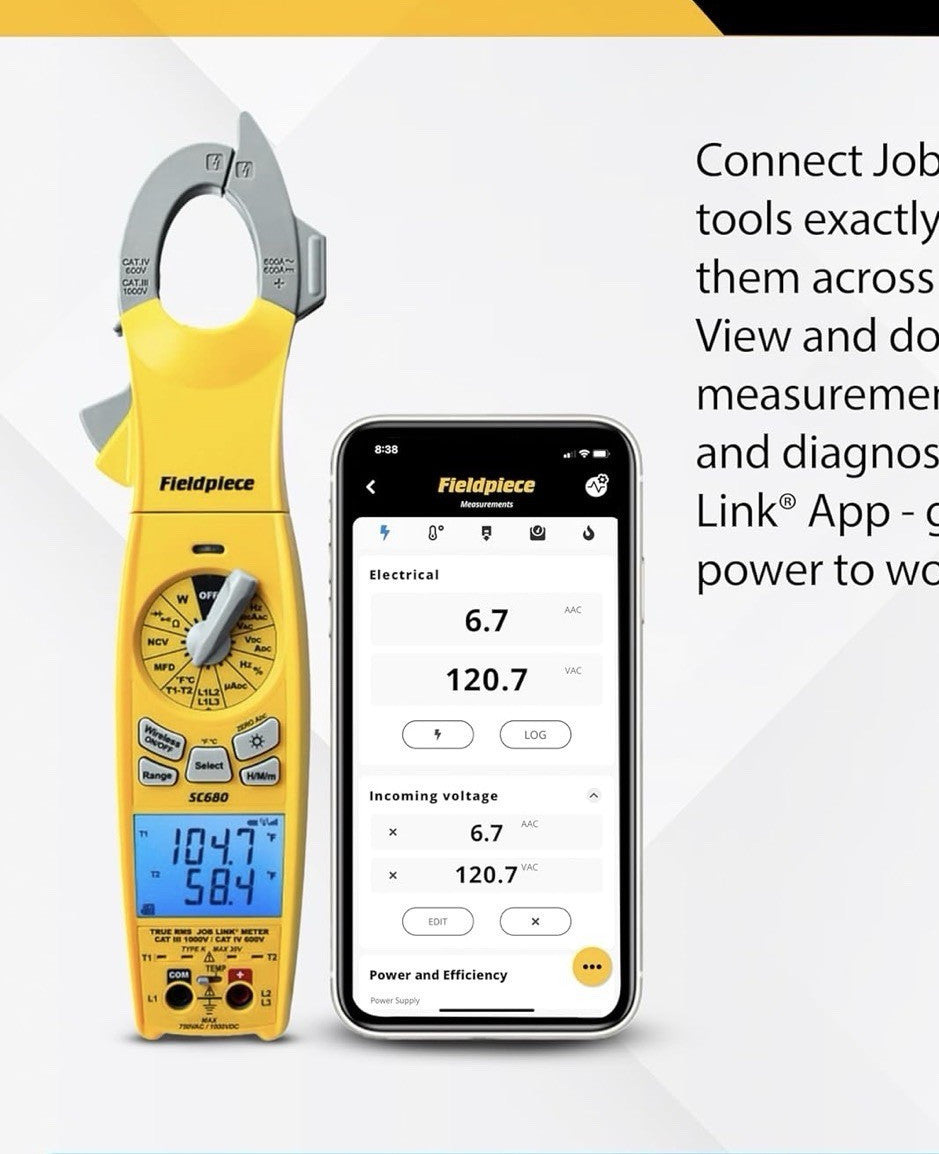 Fieldpiece SC680 Wireless True RMS Clamp Meter