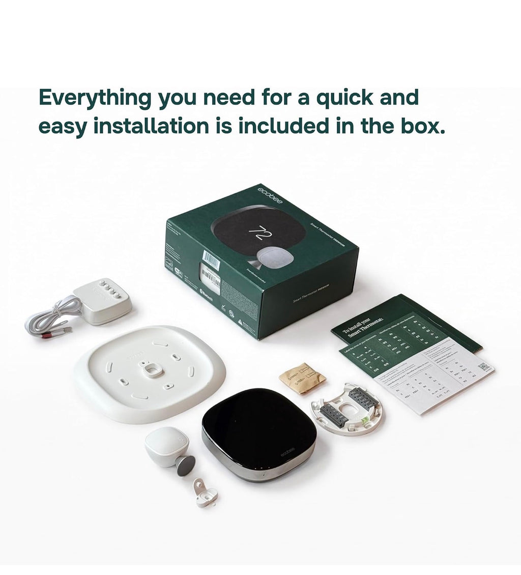 ecobee Smart Thermostat Premium box contents