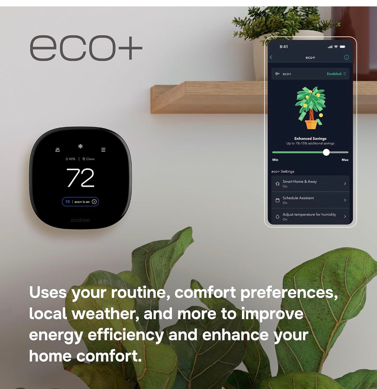 ecobee Smart Thermostat Premium eco+ features