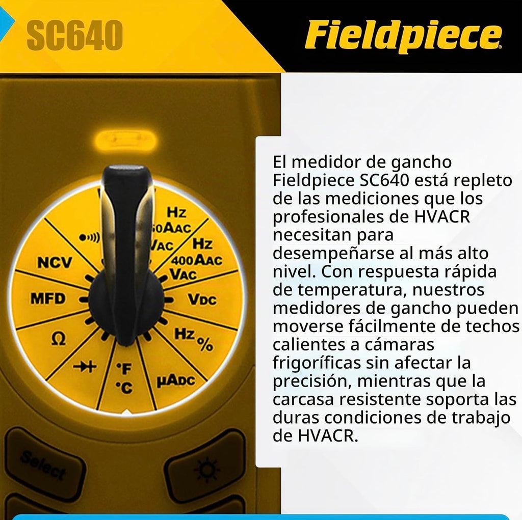 Fieldpiece SC640 para diagnóstico HVACR