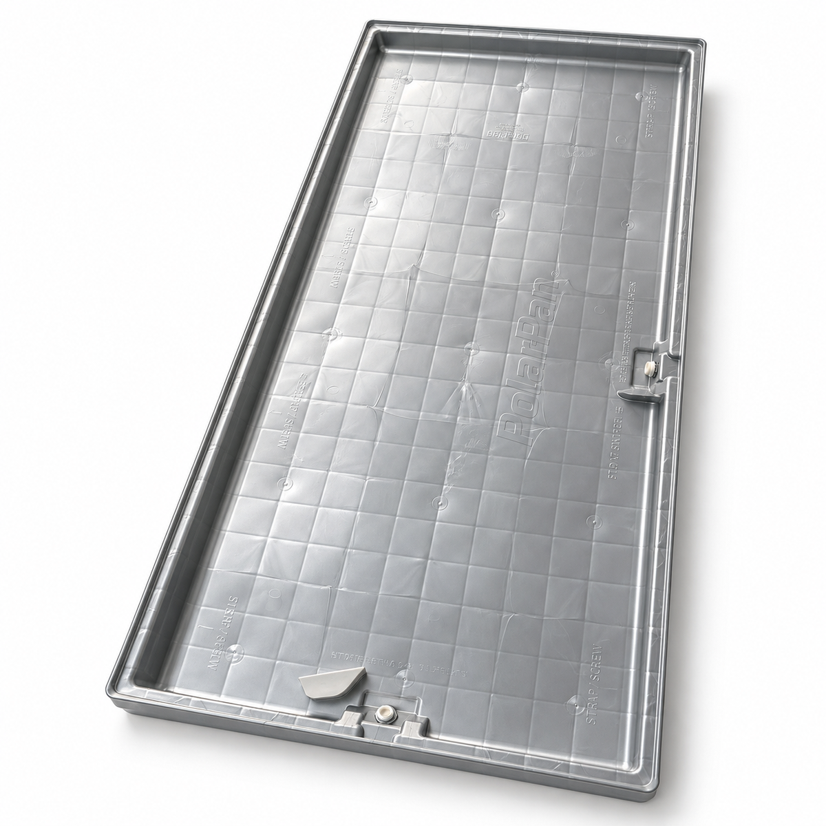 64 by 32 inch HVAC auxiliary drain pan