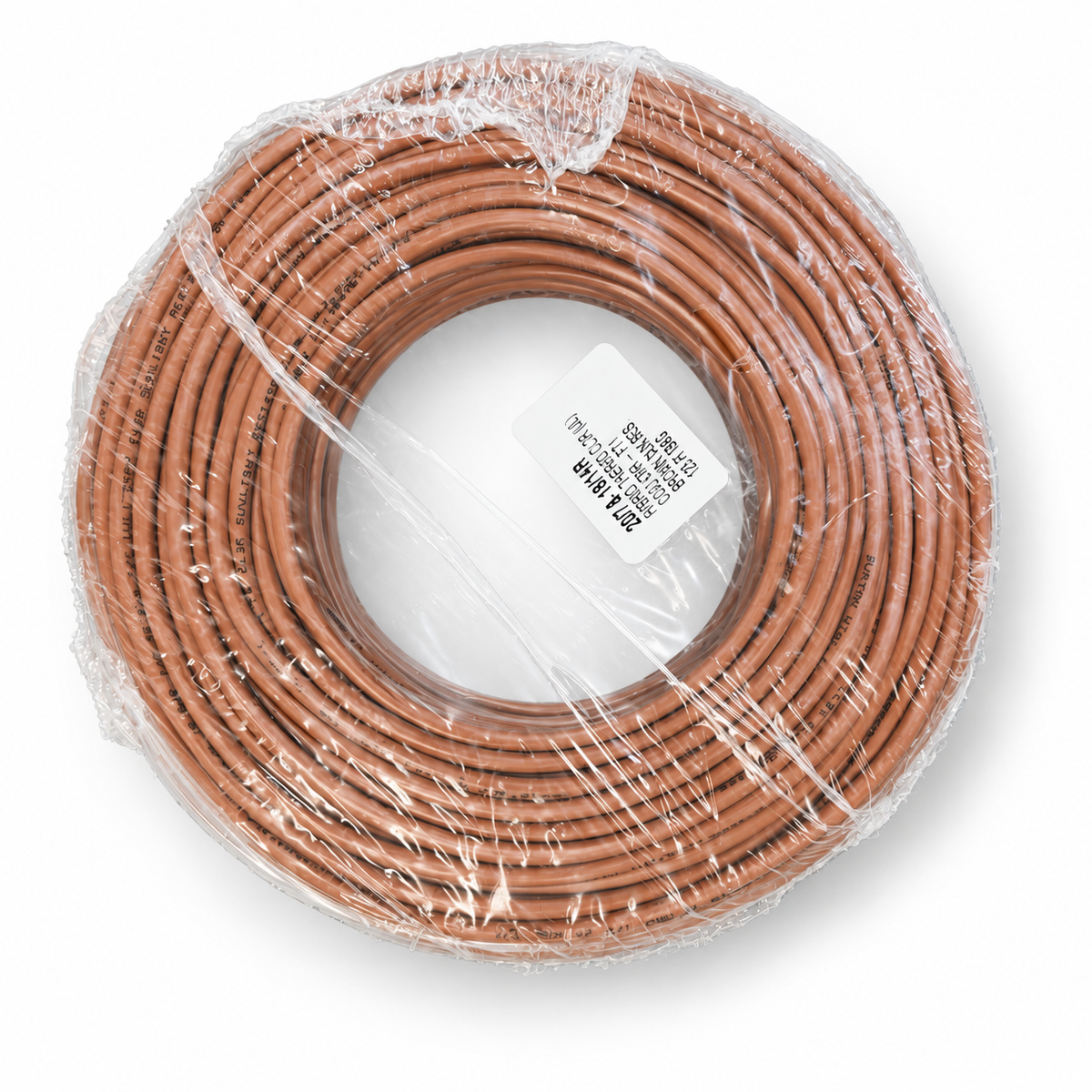 Hybrid thermostat cable 20/7 and 18/1HR, brown, 125 ft coil
