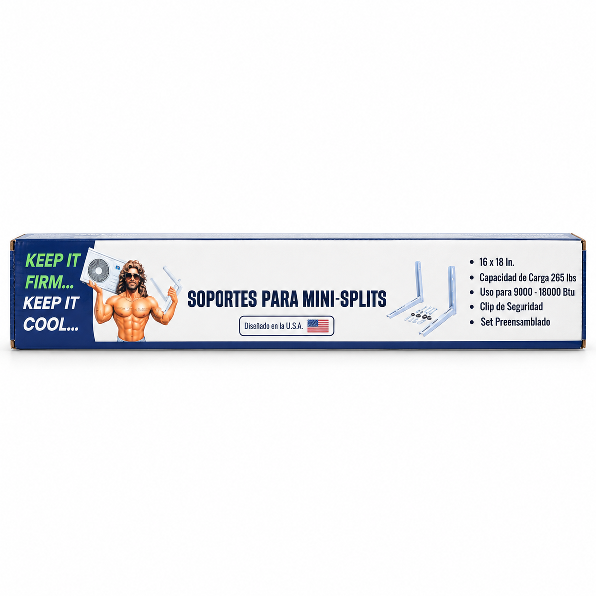 Mini-split wall bracket 16 x 18 inches, 265 lb capacity