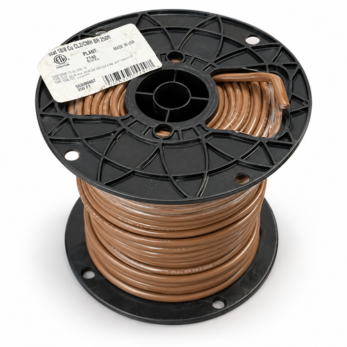 18/8 copper thermostat wire, brown, 250 ft spool
